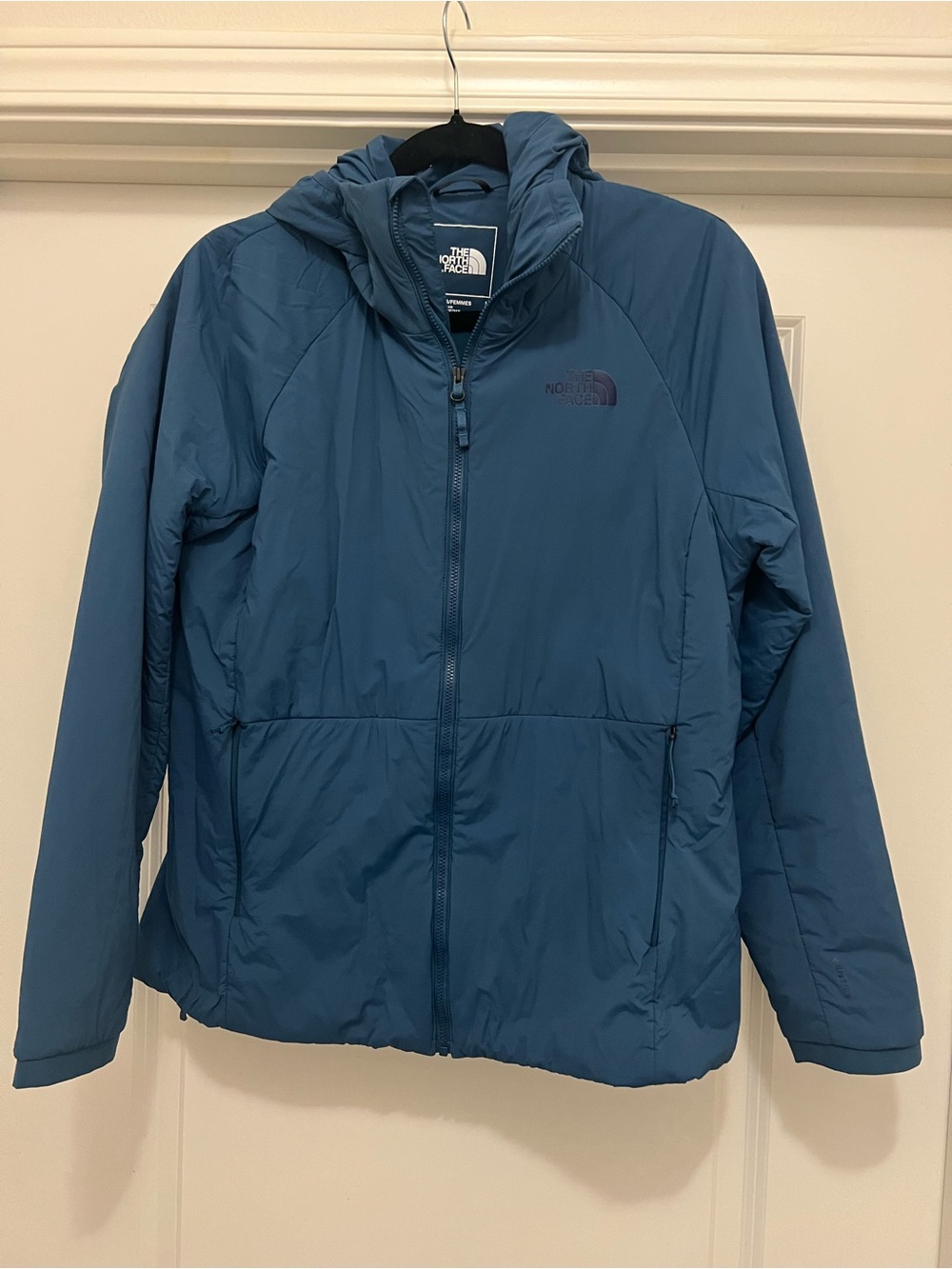 The North Face Women's Slate Blue Hooded Puffer Jacket